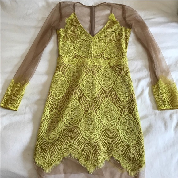 Dresses & Skirts - Yellow Lace Dress